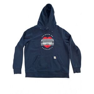 Carhartt Friends of Carhartt Heart Logo Hoodie Pullover Blue XL Women's 16/18